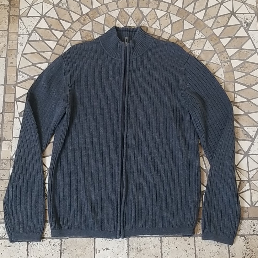 DKNY Jeans cotton zippered sweater Medium